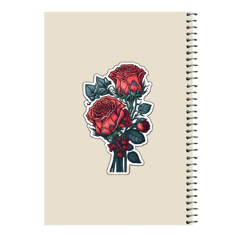 دفتر مشق 80 برگ اس جی مدل گل رز   