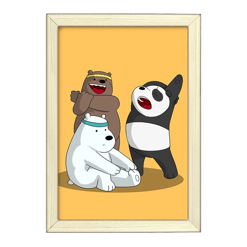 تابلو خندالو طرح انیمیشن سه خرس کله پوک کد 27639