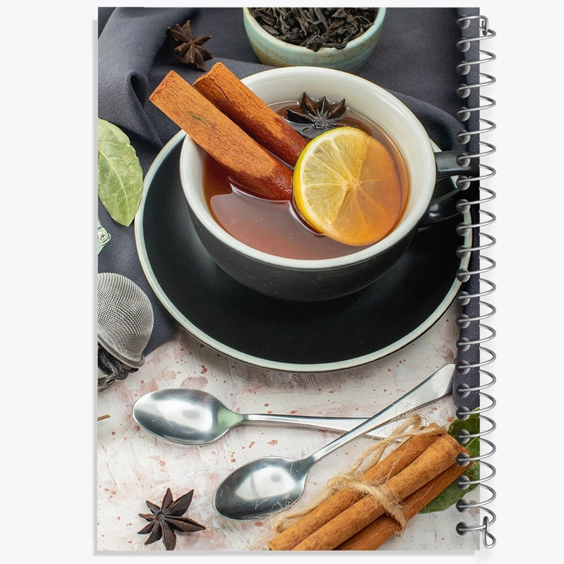 دفتر ژورنال نویسی 50 برگ خندالو مدل نقطه ای طرح چای کد F1519