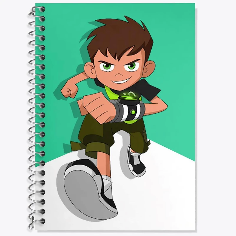 دفتر زبان 50 برگ خندالو مدل دو خط طرح بن تن Ben 10 کد 3360