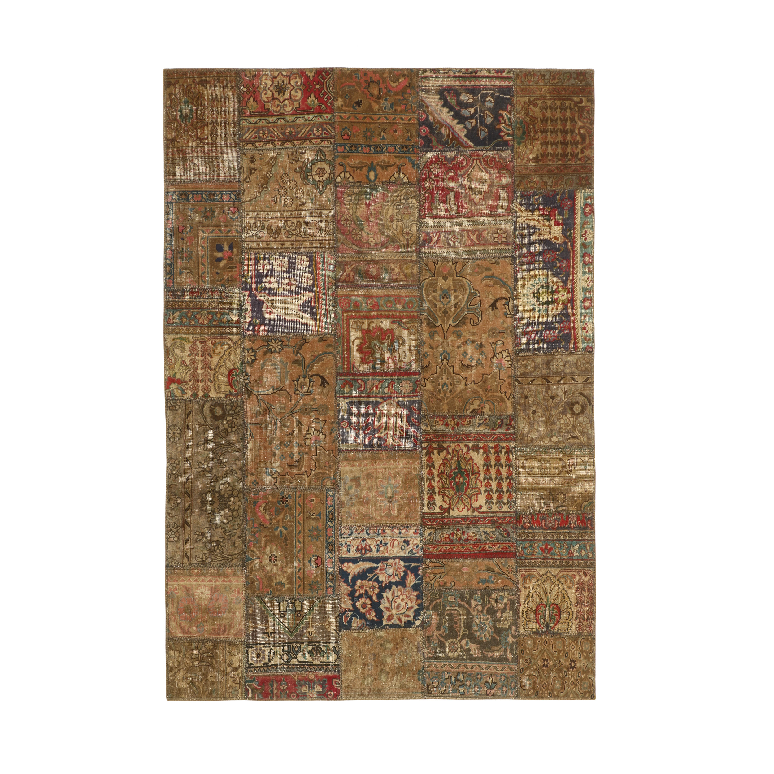  کلاژ فرش دستبافت سه متری مدل تکه دوزی کد 540982