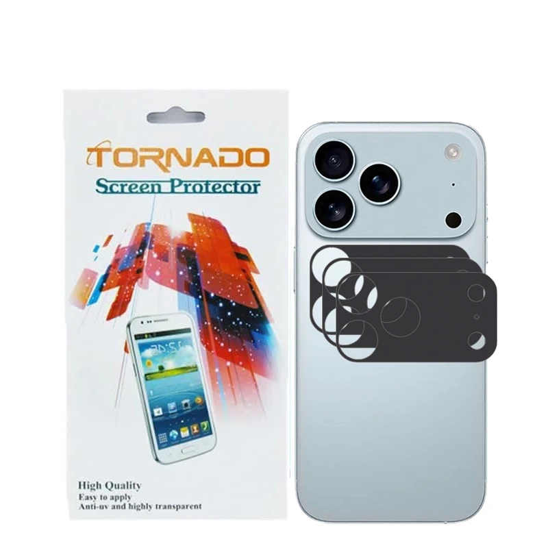 محافظ لنز دوربین تورنادو مدل قابدار مناسب برای گوشی موبایل اپل iPhone 17 Pro بسته 3 عددی