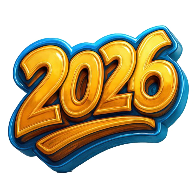 استیکر پارچه و لباس پاد آفرین مدل سال میلادی 2026 کد 2836
