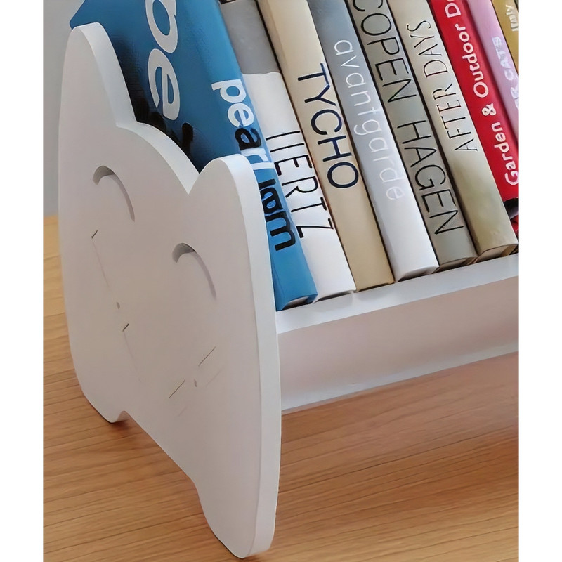 شلف رومیزی چکاوک مدل جاکتابی طرح گربه