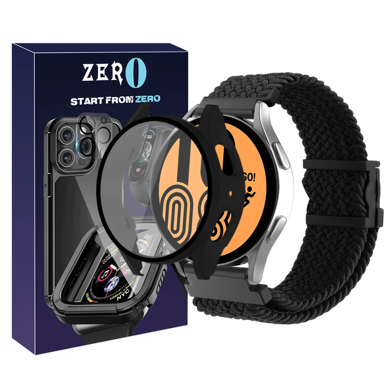 بند زیرو مدل Braided_Mag_GRD مناسب برای ساعت هوشمند سامسونگ Galaxy Watch 4 40mm / 5 40mm به همراه کاور