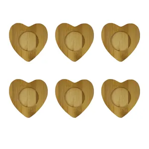 زیر لیوانی مدل بامبو  Heart کد DGQ52001003 مجموعه 6 عددی