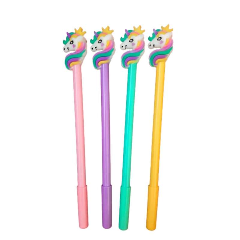 روان نویس مدل یونیکورن رنگارنگ مجموعه 4 عددی