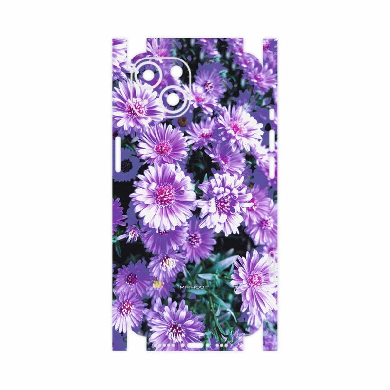 برچسب پوششی ماهوت مدل Purple-Flower-FullSkin مناسب برای گوشی موبایل اپل iPhone 13