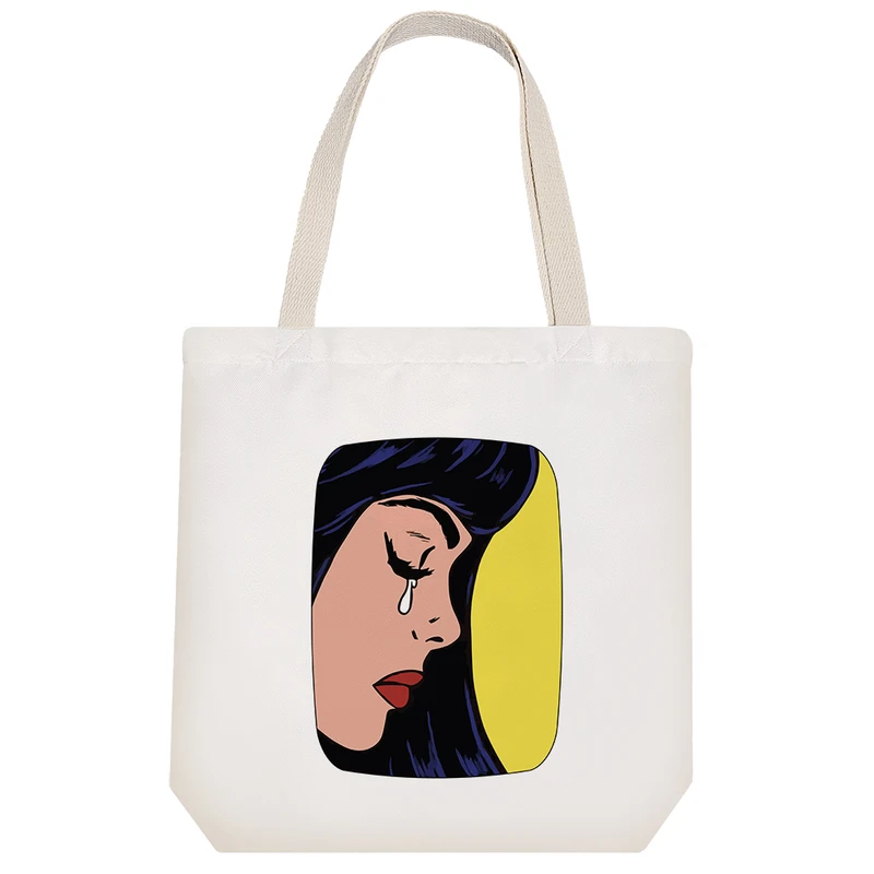 ساک خرید خندالو طرح دختر گریان کد 7401