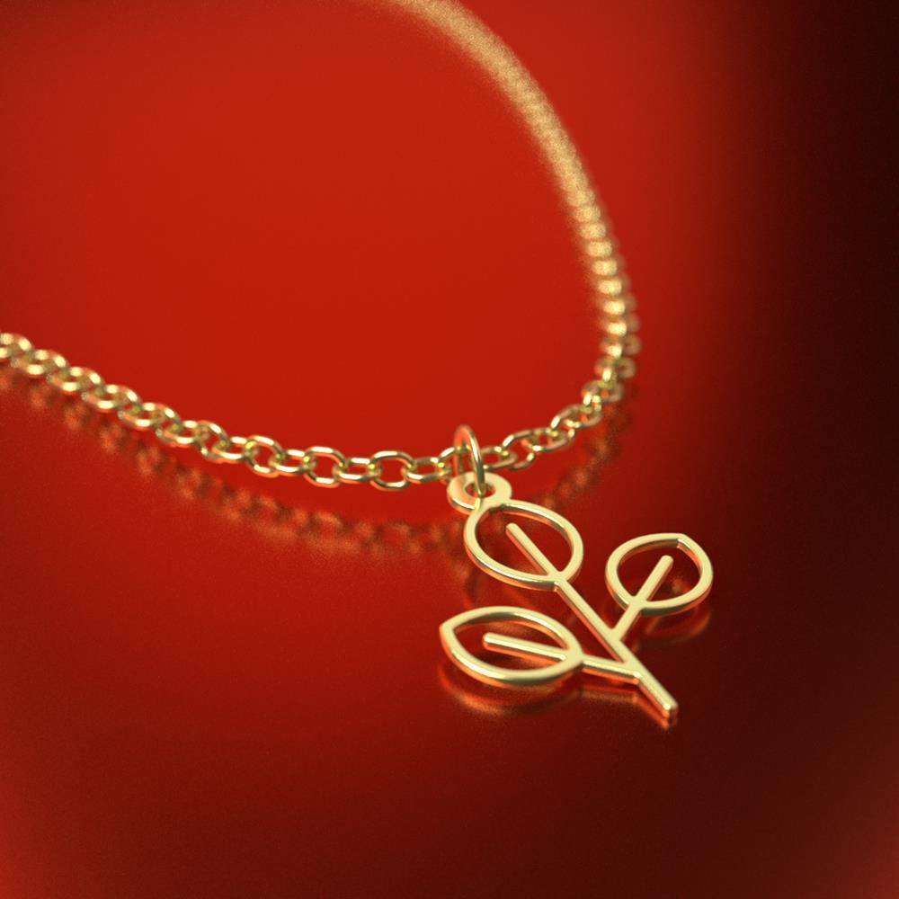 گردنبند طلا 18 عیار زنانه مدوپد مدل برگ کد RNA15871 -  - 5