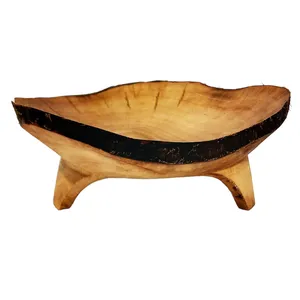 شیرینی خوری چوبی مدل جام گردو