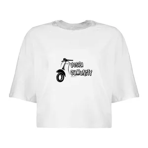 کراپ‌تاپ آستین کوتاه زنانه مدل موتور کد L37 S