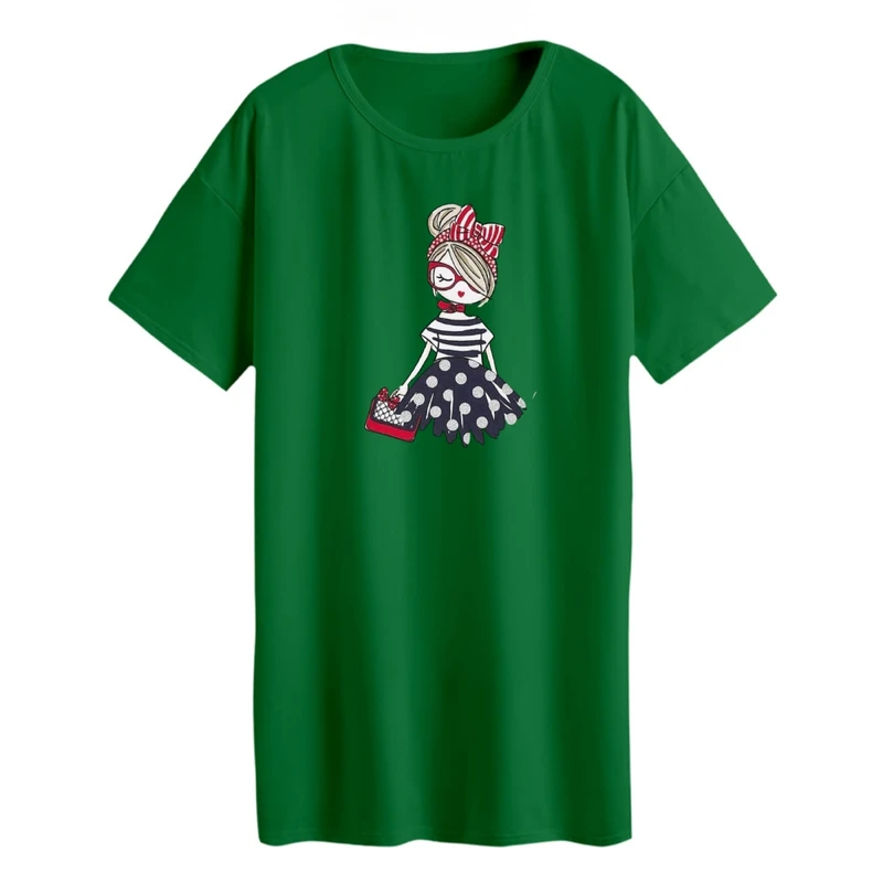 تی شرت لانگ زنانه مدل دخترک کد 3