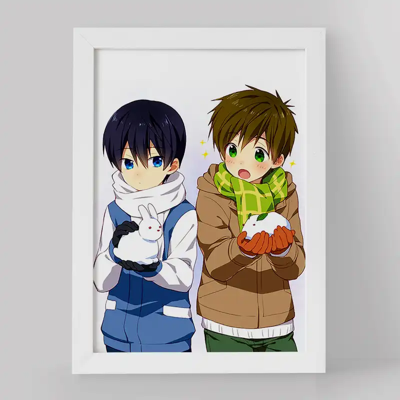 تابلو خندالو مدل ماکوتو و هاروکا انیمه فری کد 15617