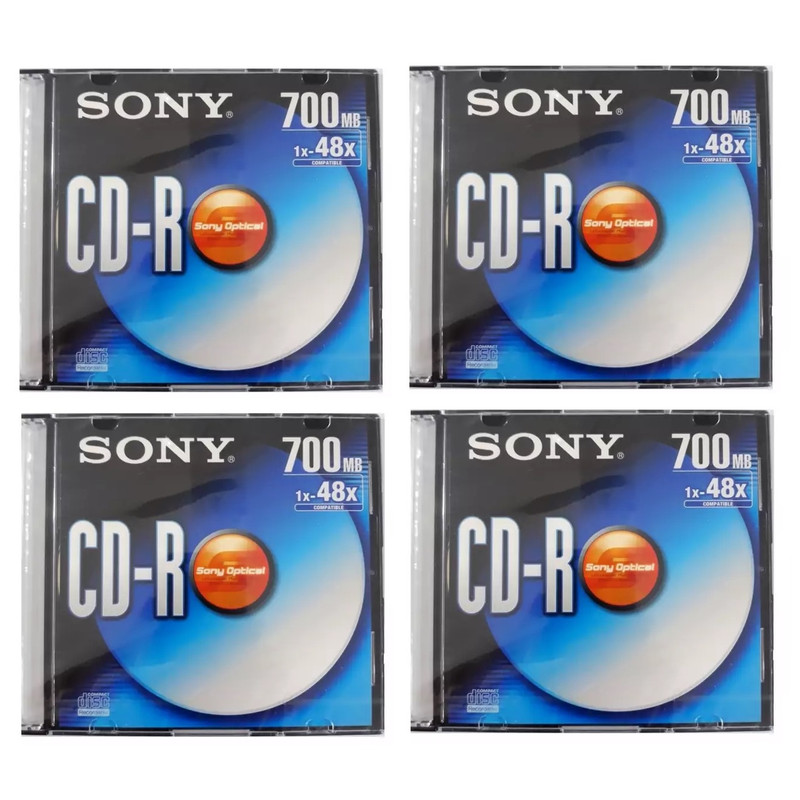 سی دی خام سونی قابدار مدل CD-R بسته 4 عددی