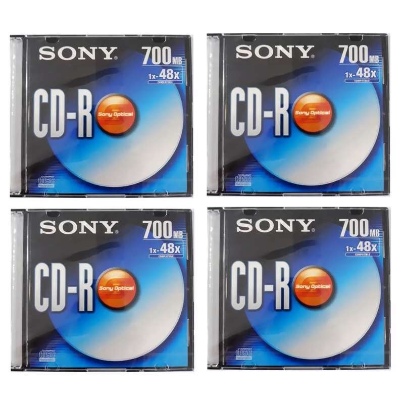 سی دی خام سونی قابدار مدل CD-R بسته 4 عددی سی دی خام سونی قابدار مدل CD-R بسته 4 عددی