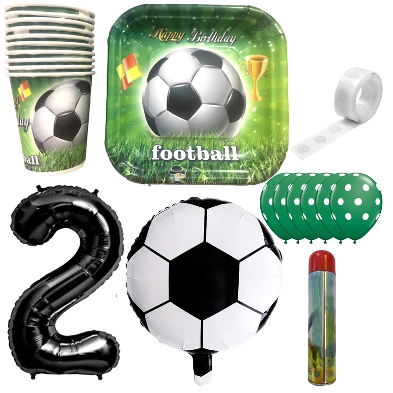 مجموعه 30 عددی تم تولد مستر تم طرح توپ فوتبال پلاس کد 2