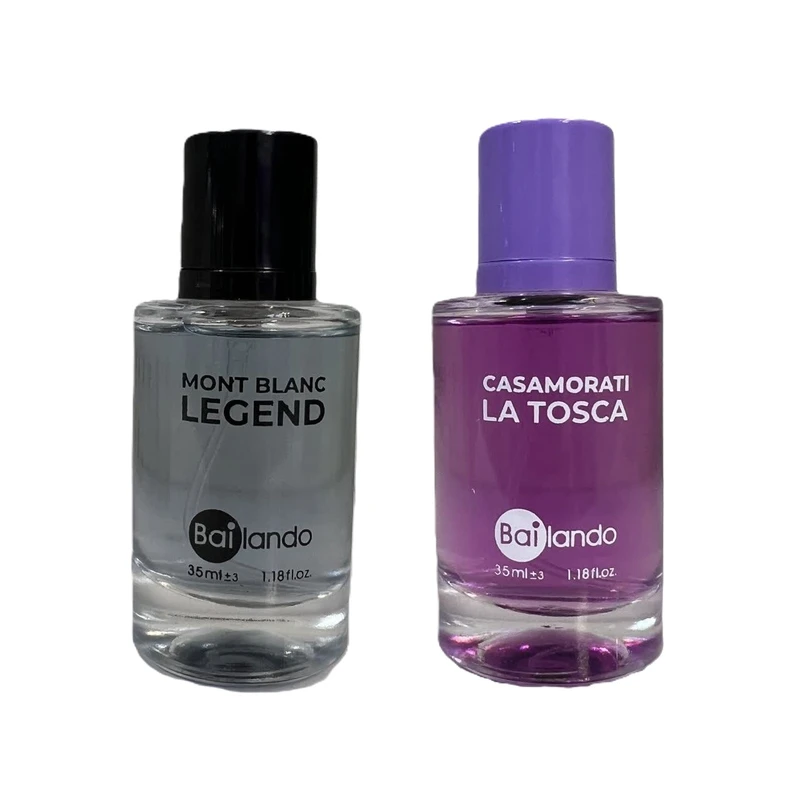 عطر جیبی مردانه بایلندو مدل لجند مونت بلان با رایحه خنک حجم 35 میلی‌لیتر به همراه عطر جیبی زنانه بایلندو مدل لاتوسکا با رایحه خنک حجم 35 میلی‌لیتر