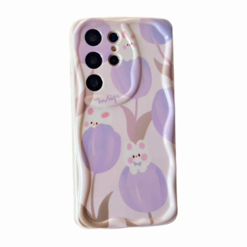 کاور مدل ژله ای گربه و گل لاله کد dlx13 مناسب برای گوشی موبایل سامسونگ Galaxy A12 / Galaxy M12