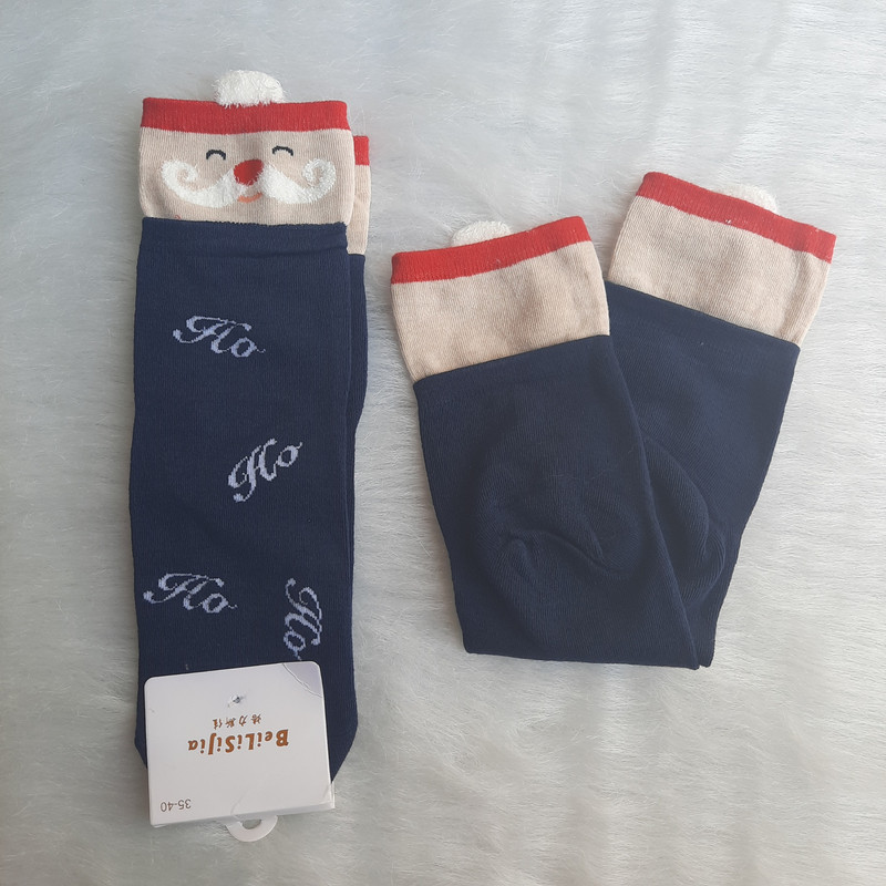 جوراب زنانه مدل کریسمس دو تکه