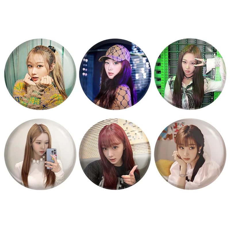 مگنت خندالو مدل جیزل گروه گروه آسپا Aespa کد 1143A مجموعه 6 عددی