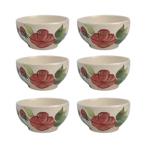 پیاله سرامیکی مدل ماست خوری مجموعه 6 عددی