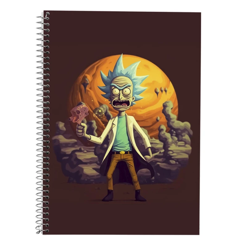 دفتر زبان 50 برگ مدوپد مدل سه خط طرح ریک اند مورتی rick&morty کد DF10798