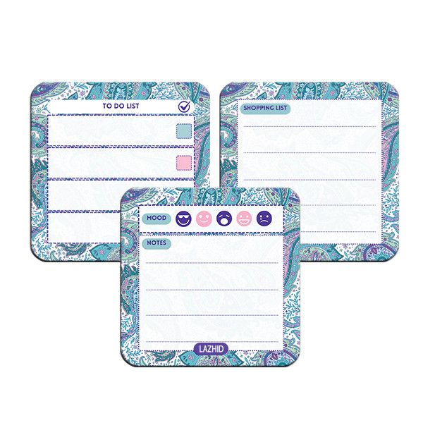 تخته وایت برد لاژید مدل برنامه ریزی سایز 9X9 سانتی متر مجموعه 3 عددی