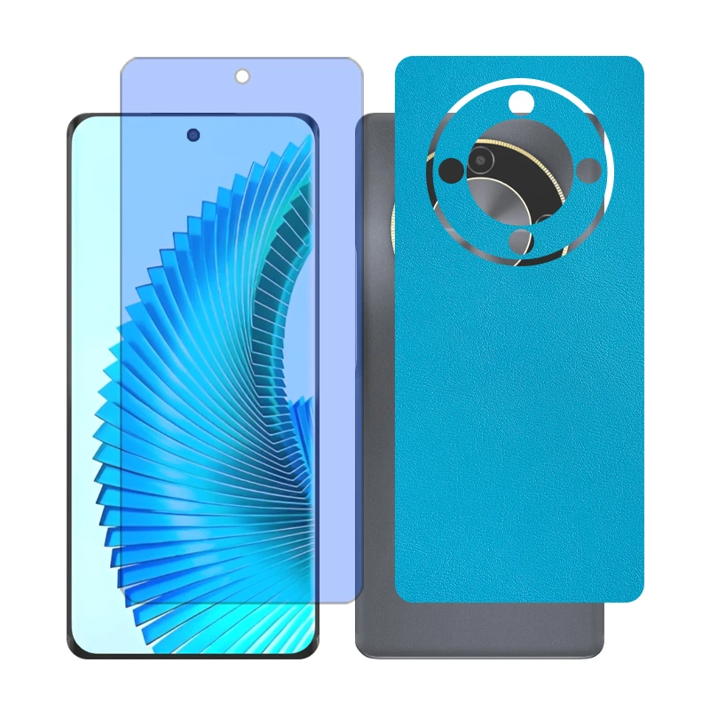 محافظ صفحه نمایش آنتی بلو گلس مدل Together مناسب برای گوشی موبایل آنر X9b به همراه برچسب پوششی پشت گوشی 