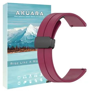 بند ساعت آکوآرا مدل Silicone Magnet AK مناسب برای ساعت هوشمند میبرو لایت 2 / لایت 3 / لایت 3 پرو 22mm