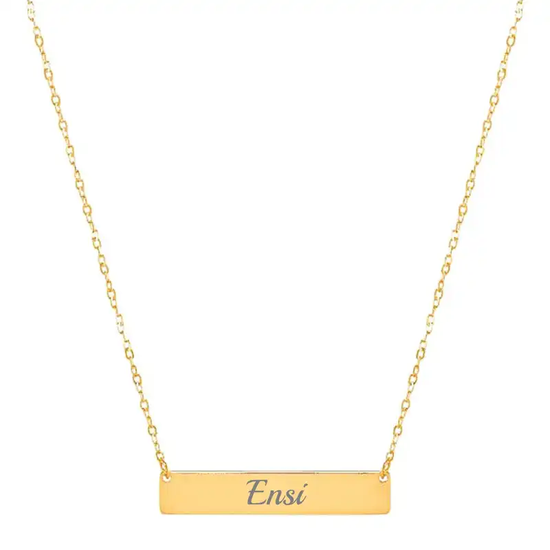 گردنبند طلا 18 عیار زنانه لیردا مدل اسم انسیه