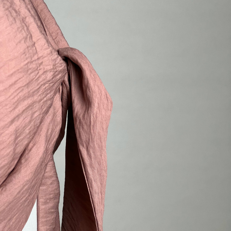 شومیز زنانه مدل گره ای کد AK1015 رنگ کالباسی