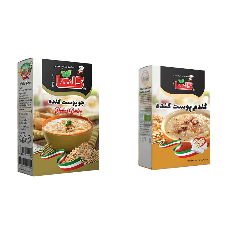 گندم پوست کنده و جو پوست کنده گلها- 300 گرم بسته 2 عددی