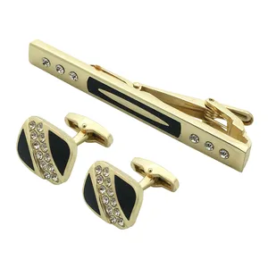 ست دکمه سردست و گیره کراوات مردانه کد 417