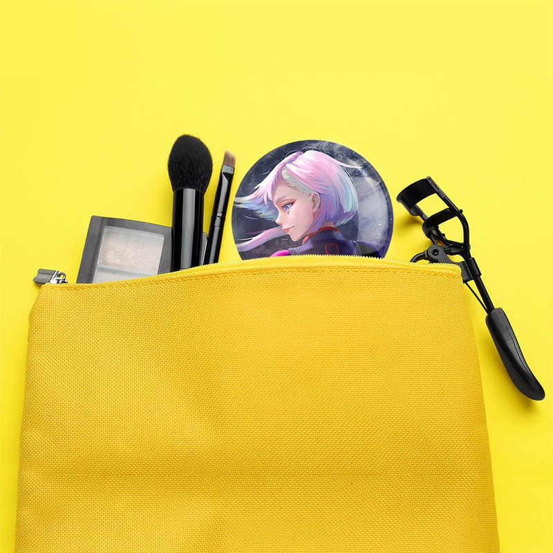 آینه جیبی خندالو مدل لوسی انیمه سایبر بانک Cyberpunk  کد 22452
