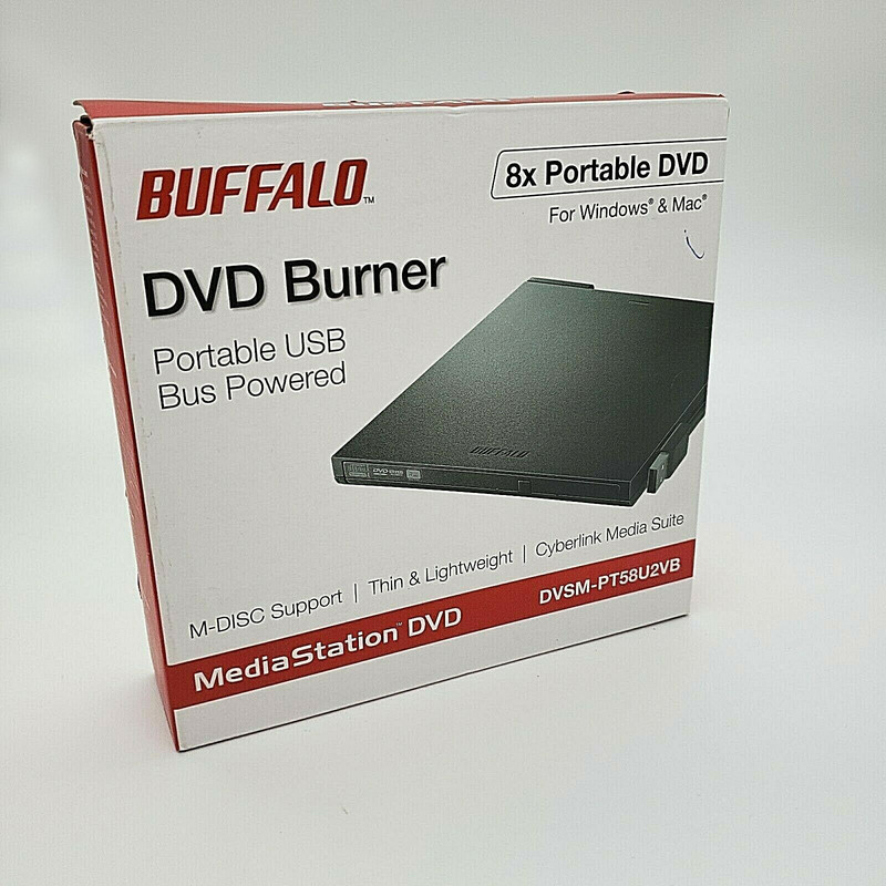 درایو DVD اکسترنال بوفالو مدل DVSM-PT58U2VB 1