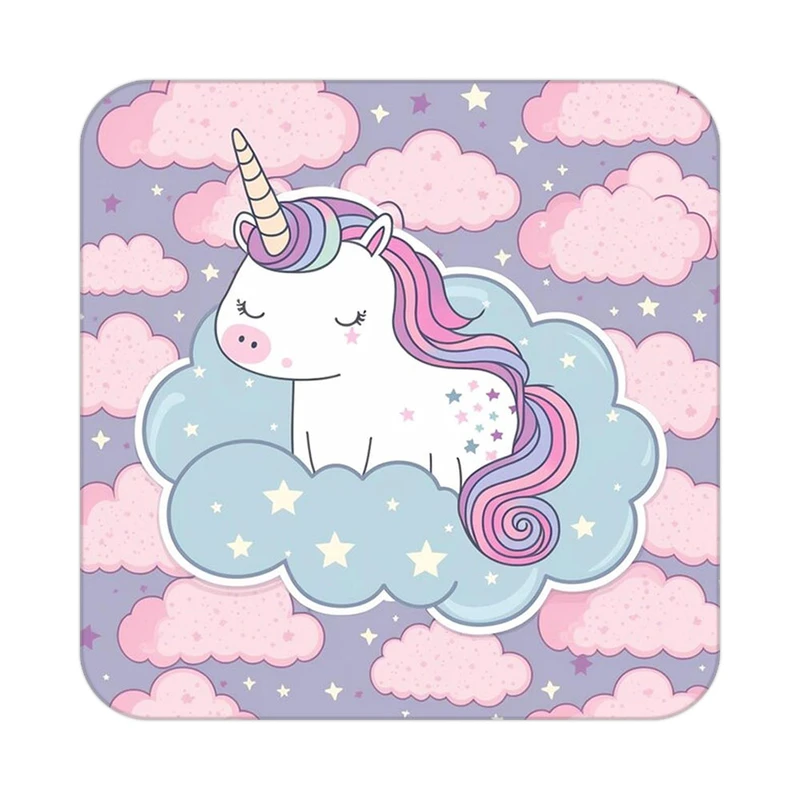 زیر لیوانی کاکتی طرح اسب تک شاخ و یونیکورن مدل mp32256