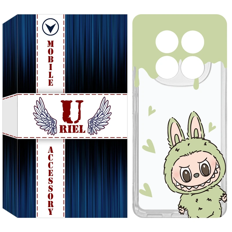 کاور یوریل مدل Clear کد 132 طرح لبوبو مناسب برای گوشی موبایل شیائومی Redmi Note 14 Pro 4G / Poco X7