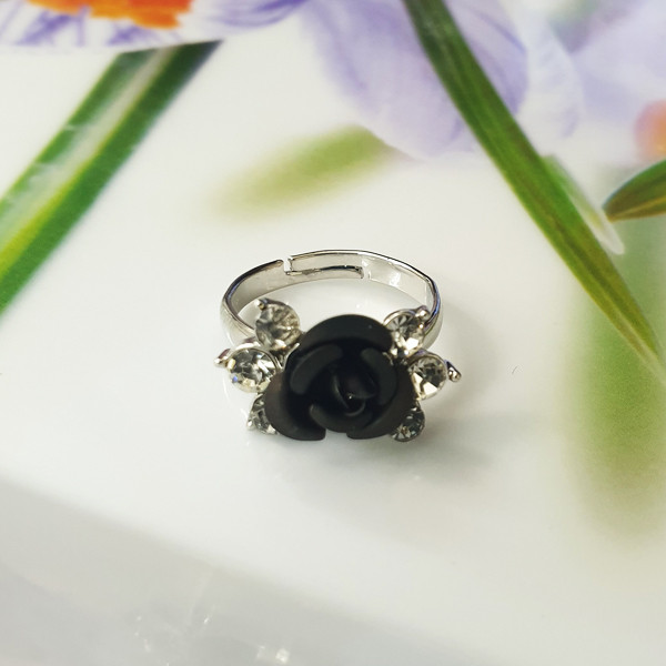 انگشتر دخترانه مدل گل رز کد ANZ 87