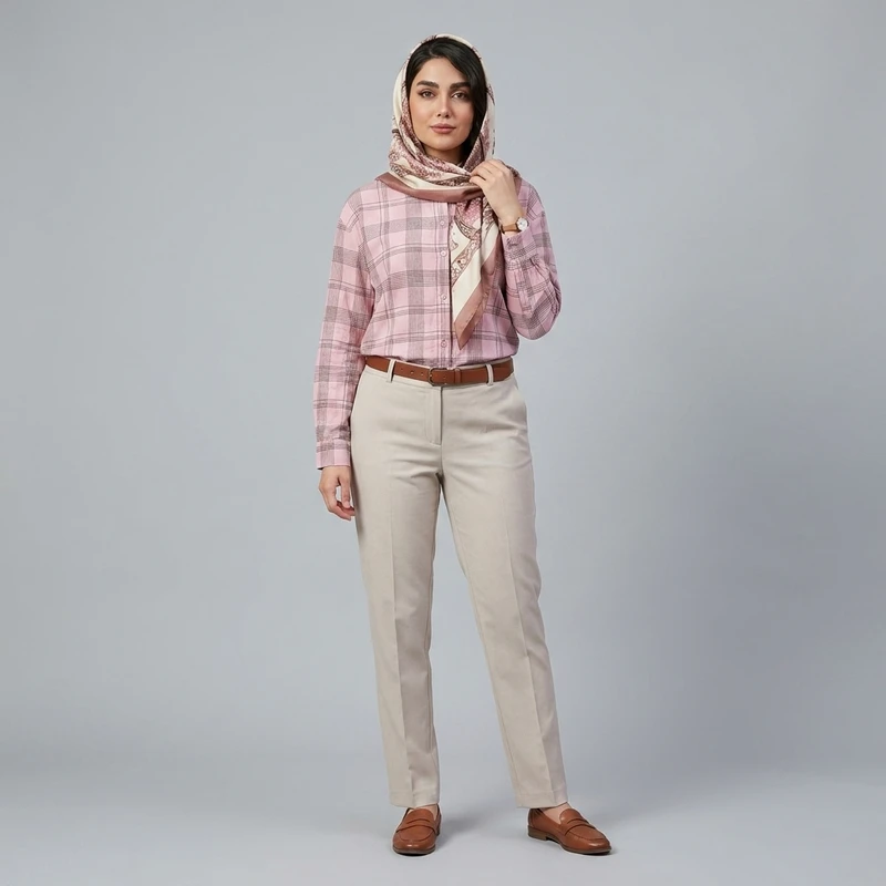 مانتو شومیزی زنانه مدل چهارخانه