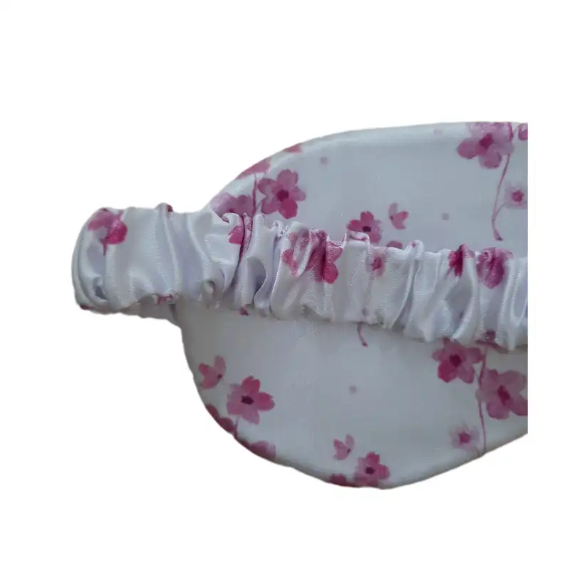 چشم بند خواب مدل ساتن ابریشم طرح شکوفه گیلاس