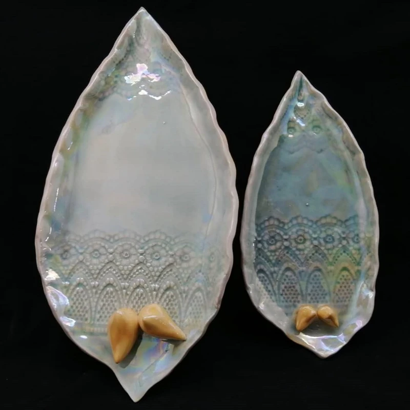 شیرینی خوری سرامیکی طرح سرو کد 5725410 مجموعه 2عددی