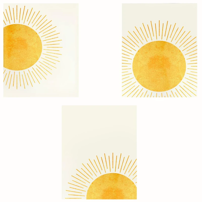 پوستر مدل انتزاعی قدیمی و مینیمالیستی مجموعه 3 عددی 