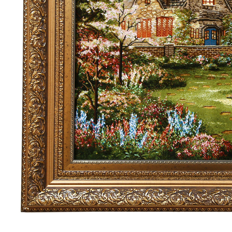 تابلو فرش دستباف مدل کلبه توماس  کد 8474