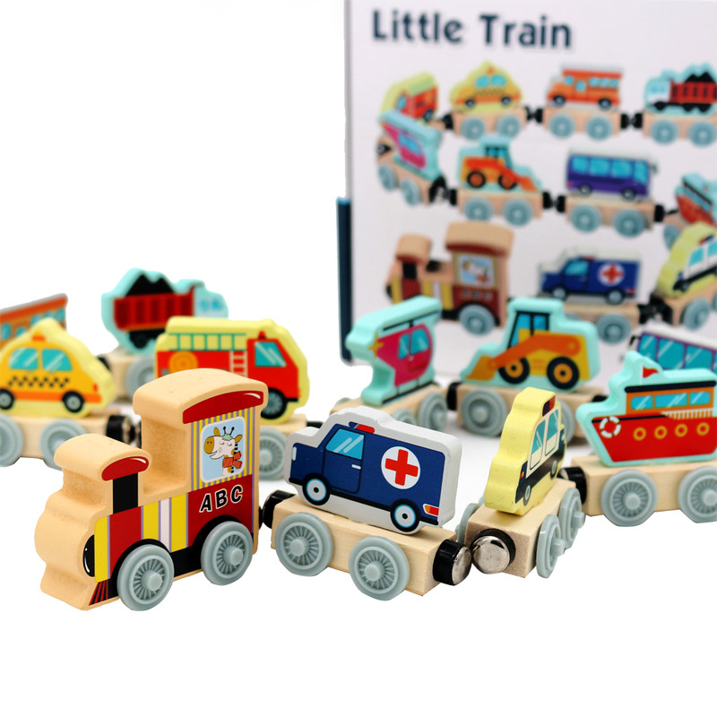 قطار بازی مدل چوبی مگنتی