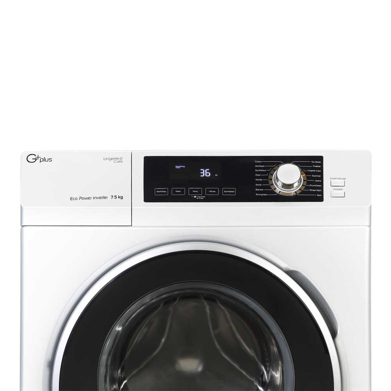ماشین لباسشویی جی پلاس مدل GWM-K723W ظرفیت 7.5 کیلوگرم