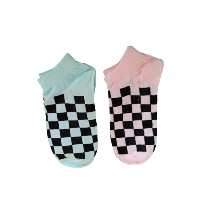 جوراب مدل شطرنجی بسته 2 عددی