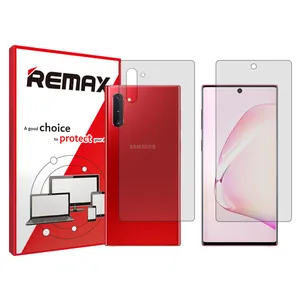 Remax HyGEL transparent display screen protector suitable for Samsung Galaxy Note10 mobile phones along with the back of the phone