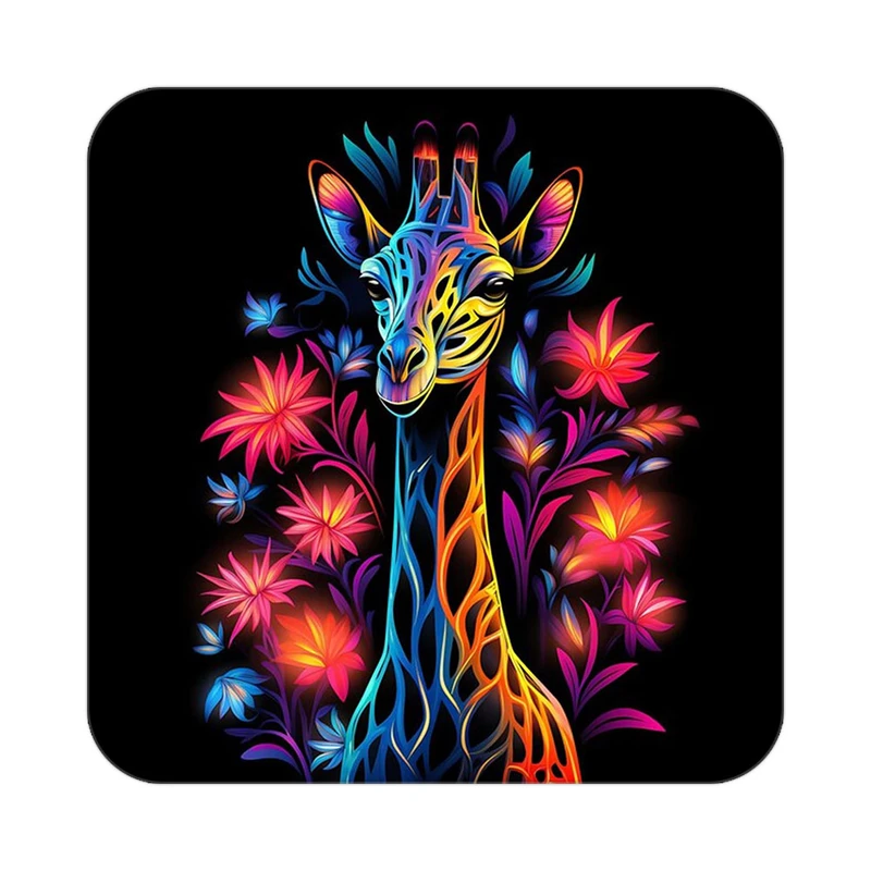 زیر لیوانی کاکتی طرح حیوانات رنگی مدل mp25870