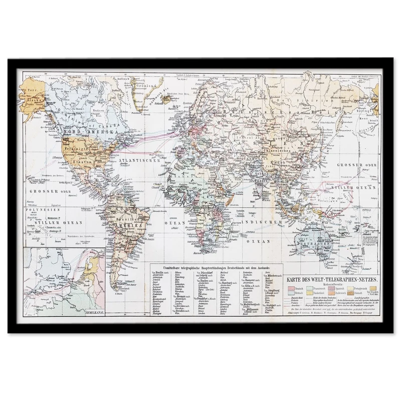 تابلو بکلیت طرح نقشه جهان مدل B-S1187